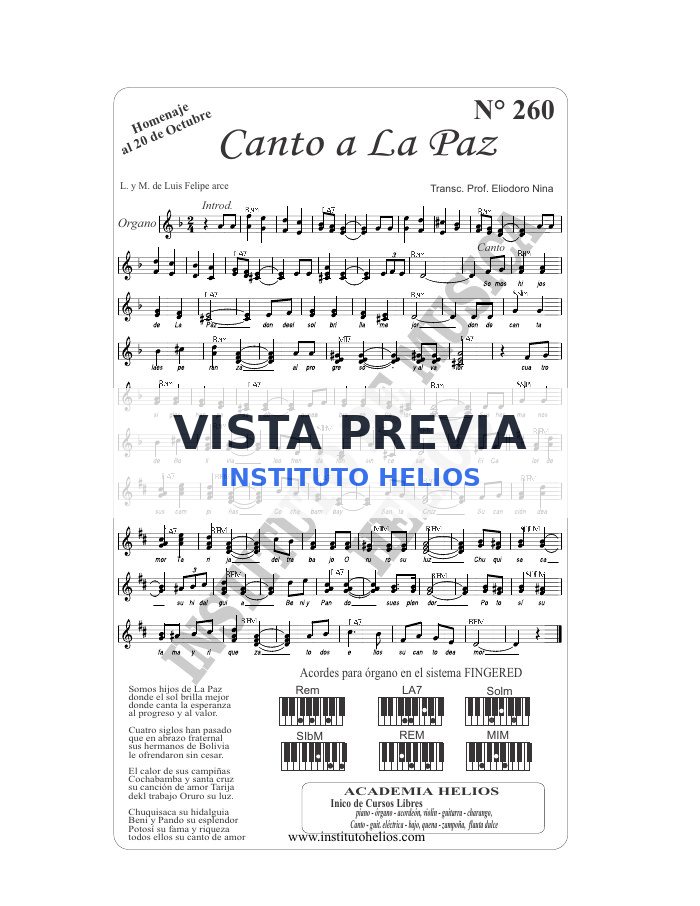 Vista previa de Canto a La Paz